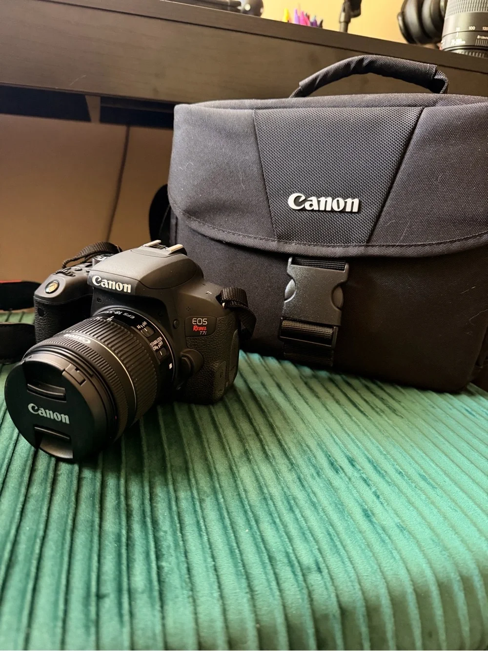 Canon EOS Rebel T7i 800D DSLR Camera with Case